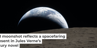 The ‘Earthset’ photo from the Artemis II crew’s lunar flyby in April 2026. NASA